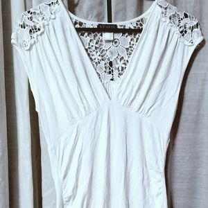 LOWEST SALE! Venus White Lace Cinched Tank